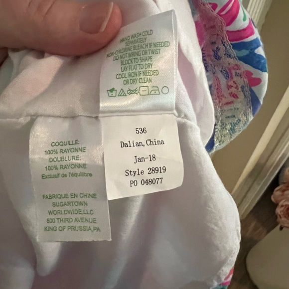 SOLD. Lilly Pulitzer Kinley Dress Beckon Blue Jungle Utopia | 10 - Picture 9 of 14